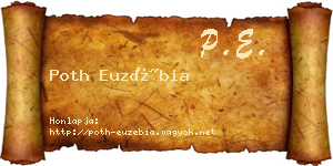 Poth Euzébia névjegykártya